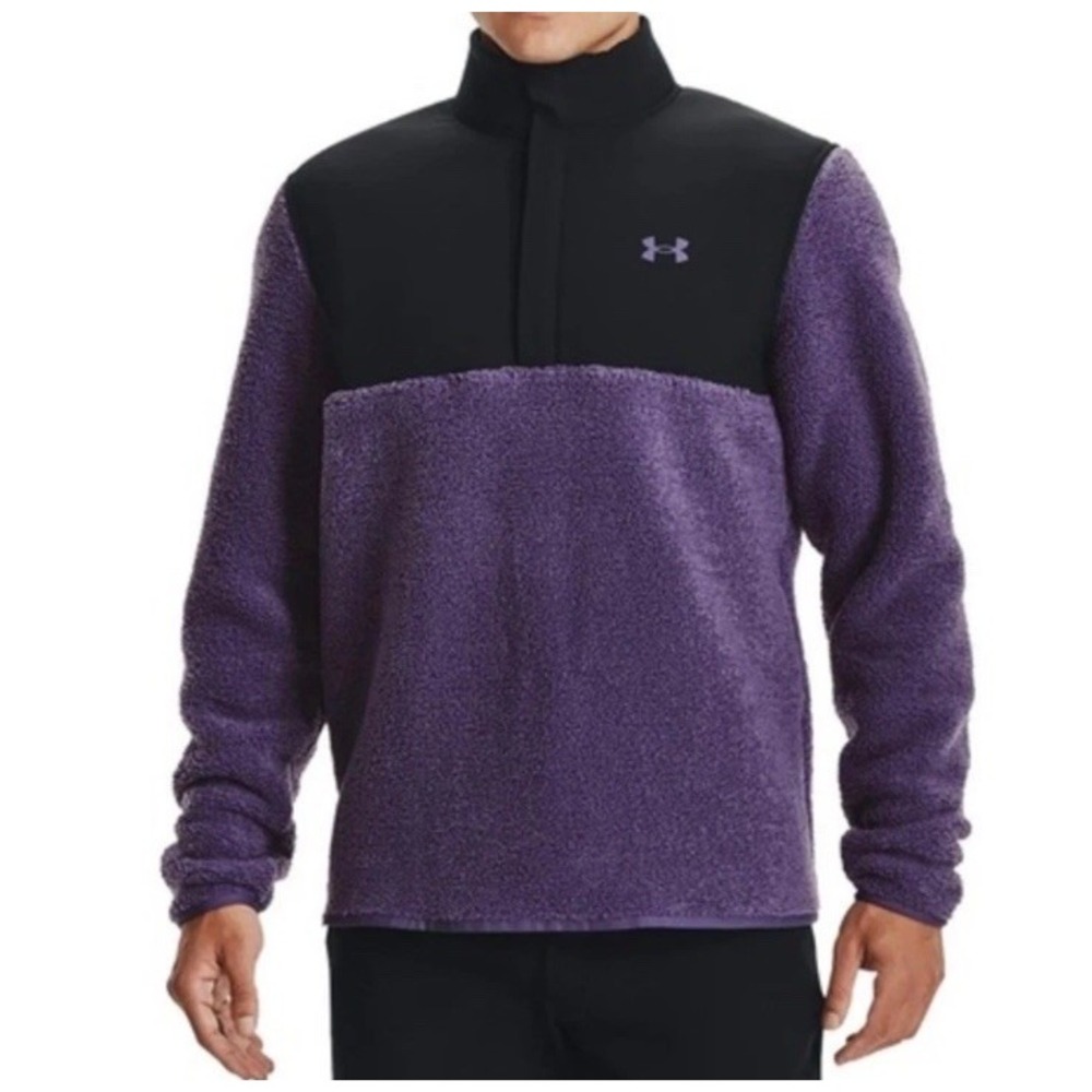 Under Armour Golf Men's Fleece 1/4 Snap Pullover Jacket M Sherpa Gorpcore  Sweat